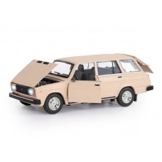 Машина "АВТОПАНОРАМА" ВАЗ 2104, бежевый, 1/24, инерция, в/к 24,5*12,5*10,5 см