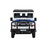 Машина "АВТОПАНОРАМА" УАЗ-469 "Полиция", белый, 1/24, свет, звук, инерция, тент, в/к 22*12*11 см