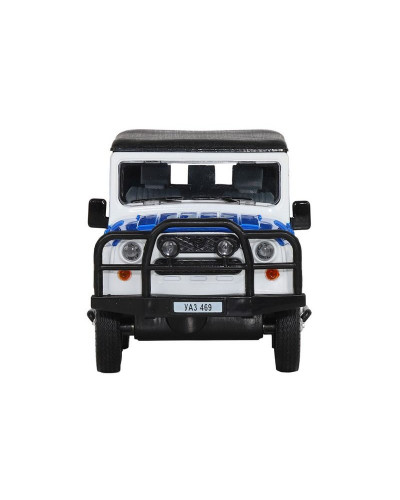 Машина "АВТОПАНОРАМА" УАЗ-469 "Полиция", белый, 1/24, свет, звук, инерция, тент, в/к 22*12*11 см