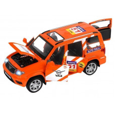 Машина "АВТОПАНОРАМА" УАЗ "PATRIOT" RALLY, 1/26, свет, звук, инерция, в/к 24,5*12,5*10,5 см