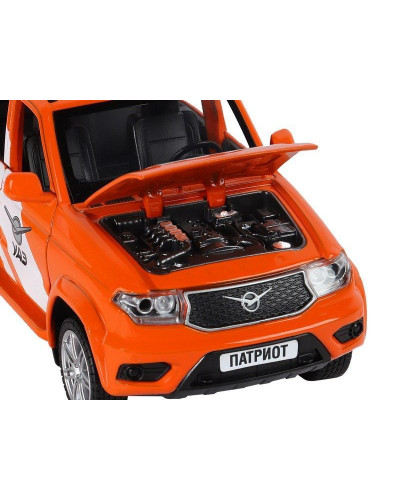Машина "АВТОПАНОРАМА" УАЗ "PATRIOT" RALLY, 1/26, свет, звук, инерция, в/к 24,5*12,5*10,5 см
