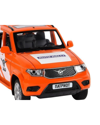Машина "АВТОПАНОРАМА" УАЗ "PATRIOT" RALLY, 1/26, свет, звук, инерция, в/к 24,5*12,5*10,5 см