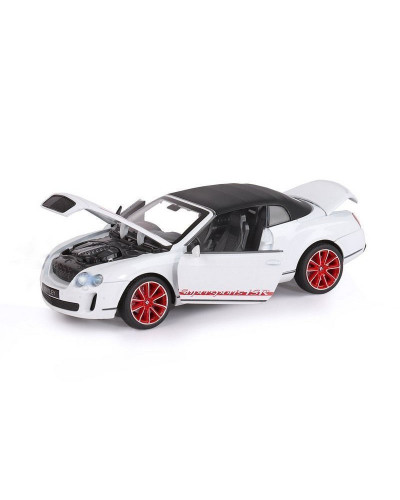 Машина "АВТОПАНОРАМА" Bentley Continental Supersports ISR, белый, 1/24, в/к 24,5*12,5*10,5 см