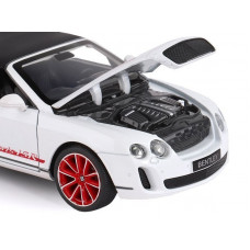 Машина "АВТОПАНОРАМА" Bentley Continental Supersports ISR, белый, 1/24, в/к 24,5*12,5*10,5 см