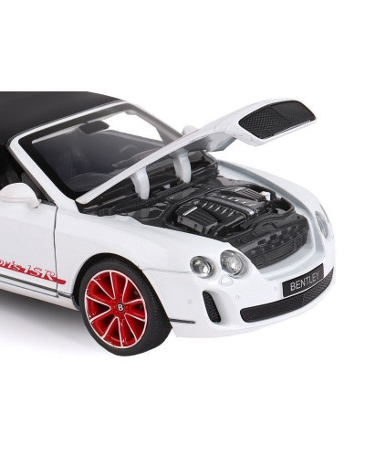 Машина "АВТОПАНОРАМА" Bentley Continental Supersports ISR, белый, 1/24, в/к 24,5*12,5*10,5 см