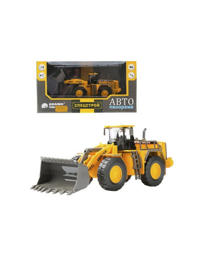 Машина "АВТОПАНОРАМА" БУЛЬДОЗЕР, 1/50, желтый, свет, звук, в/к 25*10*13 см