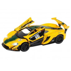 Машина "АВТОПАНОРАМА" Mclaren P1™ GTR, желтый, 1/32, свет, звук, инерция, в/к 17,5*12,5*6,5 см
