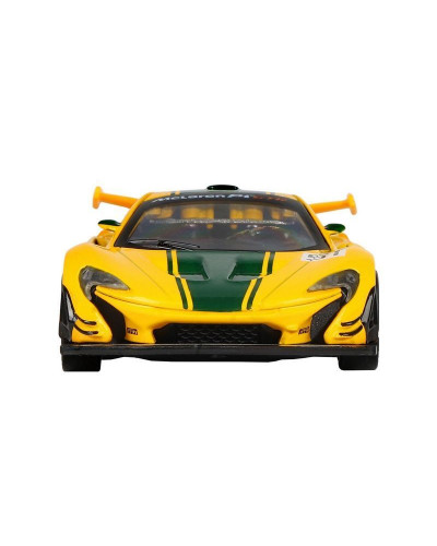 Машина "АВТОПАНОРАМА" Mclaren P1™ GTR, желтый, 1/32, свет, звук, инерция, в/к 17,5*12,5*6,5 см