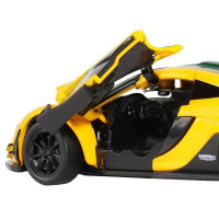 Машина "АВТОПАНОРАМА" Mclaren P1™ GTR, желтый, 1/32, свет, звук, инерция, в/к 17,5*12,5*6,5 см