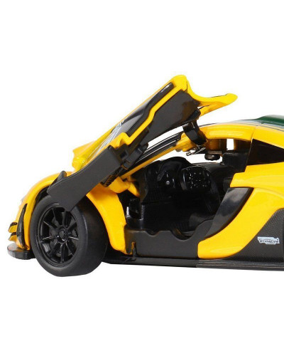 Машина "АВТОПАНОРАМА" Mclaren P1™ GTR, желтый, 1/32, свет, звук, инерция, в/к 17,5*12,5*6,5 см