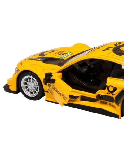Машина "АВТОПАНОРАМА" BMW M4, 1/44, желтый, инерция, откр. двери, в/к 17,5*12,5*6,5 см