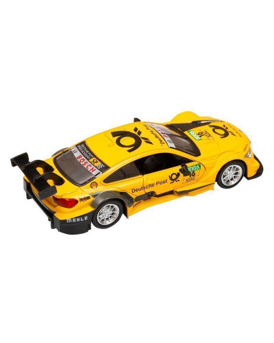 Машина "АВТОПАНОРАМА" BMW M4, 1/44, желтый, инерция, откр. двери, в/к 17,5*12,5*6,5 см