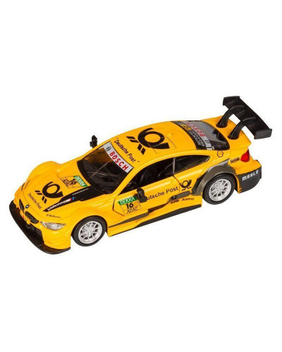 Машина "АВТОПАНОРАМА" BMW M4, 1/44, желтый, инерция, откр. двери, в/к 17,5*12,5*6,5 см