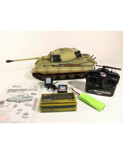 Р/У танк Torro King Tiger (башня Henschel) 1/16 2.4G, ИК-пушка, деревянная коробка