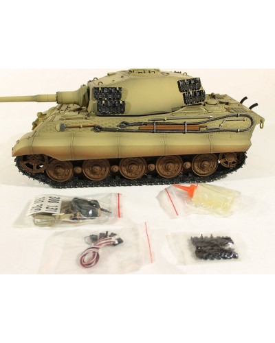 Р/У танк Torro King Tiger (башня Henschel) 1/16 2.4G, ИК-пушка, деревянная коробка