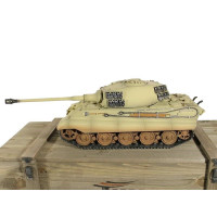 Р/У танк Torro King Tiger (башня Henschel) 1/16 2.4G, ИК-пушка, деревянная коробка