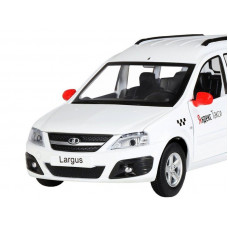 Машина "АВТОПАНОРАМА" Яндекс.Такси LADA LARGUS, белый, 1/24, свет, звук, в/к 24,5*12,5*10,5 см