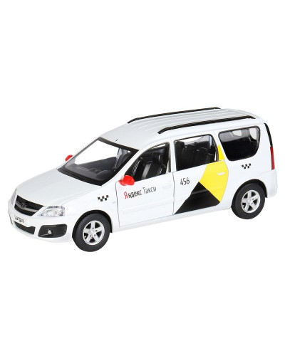 Машина "АВТОПАНОРАМА" Яндекс.Такси LADA LARGUS, белый, 1/24, свет, звук, в/к 24,5*12,5*10,5 см