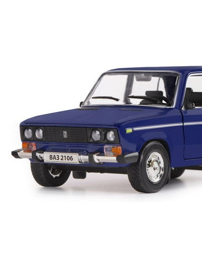 Машина "АВТОПАНОРАМА" ВАЗ 2106, 1/22, синий, инерция, в/к 24,5*12,5*10,5 см