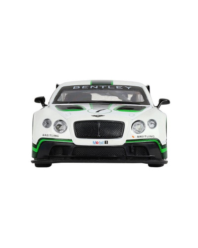 Машина "АВТОПАНОРАМА" Bentley Continental GT3, белый, 1/32, свет, звук, инерция, в/к 17,5*13,5*9 см
