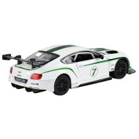 Машина "АВТОПАНОРАМА" Bentley Continental GT3, белый, 1/32, свет, звук, инерция, в/к 17,5*13,5*9 см