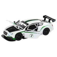 Машина "АВТОПАНОРАМА" Bentley Continental GT3, белый, 1/32, свет, звук, инерция, в/к 17,5*13,5*9 см