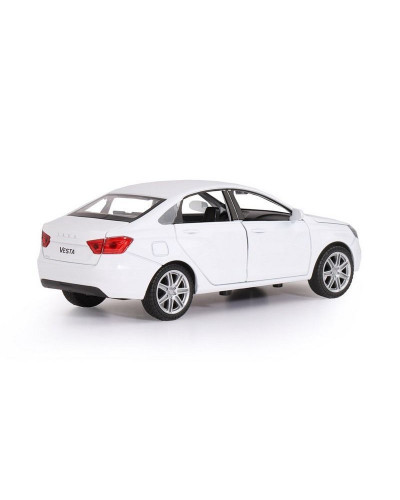 Машина "АВТОПАНОРАМА" LADA VESTA седан, 1/24,  белый, свет. звук. эффекты, в/к 24,5*12,5*10,5 см