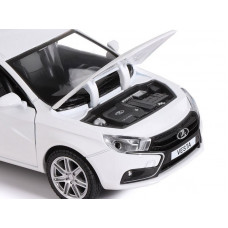 Машина "АВТОПАНОРАМА" LADA VESTA седан, 1/24,  белый, свет. звук. эффекты, в/к 24,5*12,5*10,5 см