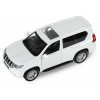 Машина "АВТОПАНОРАМА" Land Cruiser Prado, белый, 1/42, инерция, откр. двери, в/к 17,5*12,5*6,5 см