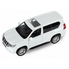 Машина "АВТОПАНОРАМА" Land Cruiser Prado, белый, 1/42, инерция, откр. двери, в/к 17,5*12,5*6,5 см