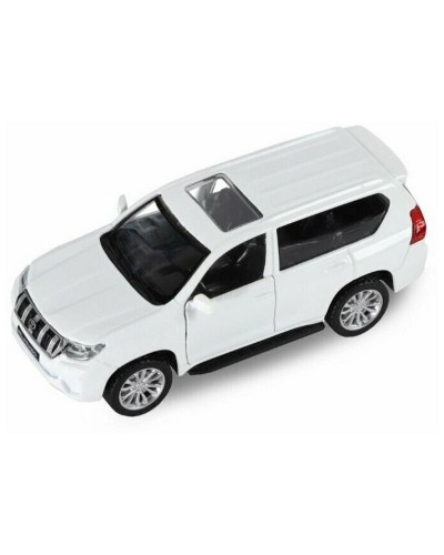 Машина "АВТОПАНОРАМА" Land Cruiser Prado, белый, 1/42, инерция, откр. двери, в/к 17,5*12,5*6,5 см