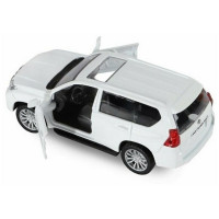 Машина "АВТОПАНОРАМА" Land Cruiser Prado, белый, 1/42, инерция, откр. двери, в/к 17,5*12,5*6,5 см