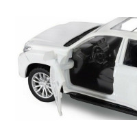 Машина "АВТОПАНОРАМА" Land Cruiser Prado, белый, 1/42, инерция, откр. двери, в/к 17,5*12,5*6,5 см