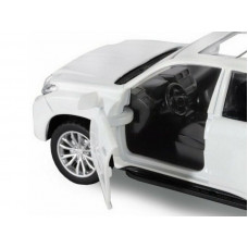 Машина "АВТОПАНОРАМА" Land Cruiser Prado, белый, 1/42, инерция, откр. двери, в/к 17,5*12,5*6,5 см