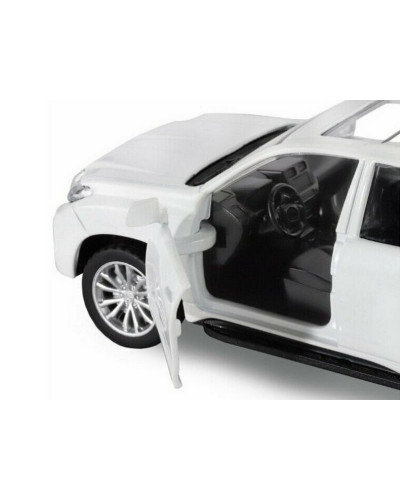 Машина "АВТОПАНОРАМА" Land Cruiser Prado, белый, 1/42, инерция, откр. двери, в/к 17,5*12,5*6,5 см