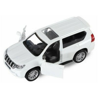 Машина "АВТОПАНОРАМА" Land Cruiser Prado, белый, 1/42, инерция, откр. двери, в/к 17,5*12,5*6,5 см