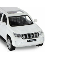 Машина "АВТОПАНОРАМА" Land Cruiser Prado, белый, 1/42, инерция, откр. двери, в/к 17,5*12,5*6,5 см