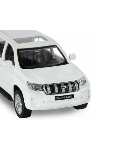 Машина "АВТОПАНОРАМА" Land Cruiser Prado, белый, 1/42, инерция, откр. двери, в/к 17,5*12,5*6,5 см