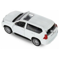 Машина "АВТОПАНОРАМА" Land Cruiser Prado, белый, 1/42, инерция, откр. двери, в/к 17,5*12,5*6,5 см