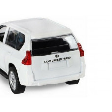Машина "АВТОПАНОРАМА" Land Cruiser Prado, белый, 1/42, инерция, откр. двери, в/к 17,5*12,5*6,5 см