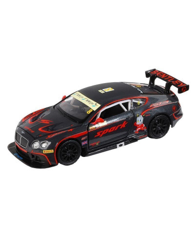 Машина "АВТОПАНОРАМА" Bentley Continental GT3, черный, 1/32, в/к 17,5*13,5*9 см