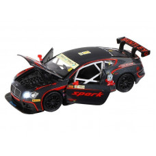Машина "АВТОПАНОРАМА" Bentley Continental GT3, черный, 1/32, в/к 17,5*13,5*9 см