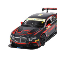 Машина "АВТОПАНОРАМА" Bentley Continental GT3, черный, 1/32, в/к 17,5*13,5*9 см