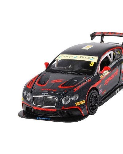Машина "АВТОПАНОРАМА" Bentley Continental GT3, черный, 1/32, в/к 17,5*13,5*9 см
