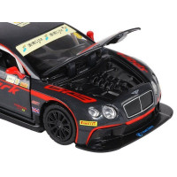 Машина "АВТОПАНОРАМА" Bentley Continental GT3, черный, 1/32, в/к 17,5*13,5*9 см