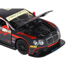 Машина "АВТОПАНОРАМА" Bentley Continental GT3, черный, 1/32, в/к 17,5*13,5*9 см