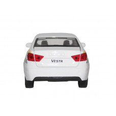 Машина "АВТОПАНОРАМА" LADA VESTA "ТАКСИ" белый, 1/24, свет, звук, инерция, в/к 24,5*12,5*10,5 см