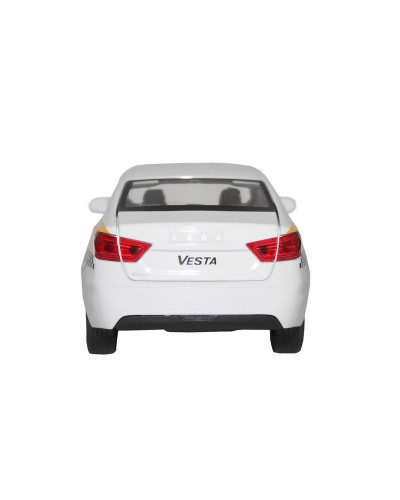Машина "АВТОПАНОРАМА" LADA VESTA "ТАКСИ" белый, 1/24, свет, звук, инерция, в/к 24,5*12,5*10,5 см