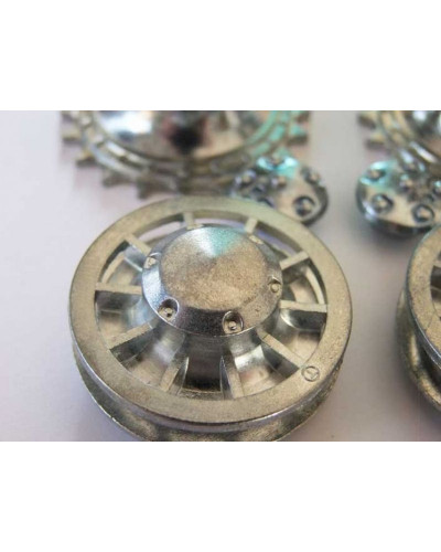 Ведущая звездочка 2 шт и ленивец 2 штуки для танка Tiger (металл) ранняя версия