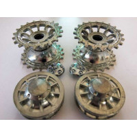 Ведущая звездочка 2 шт и ленивец 2 штуки для танка Tiger (металл) ранняя версия